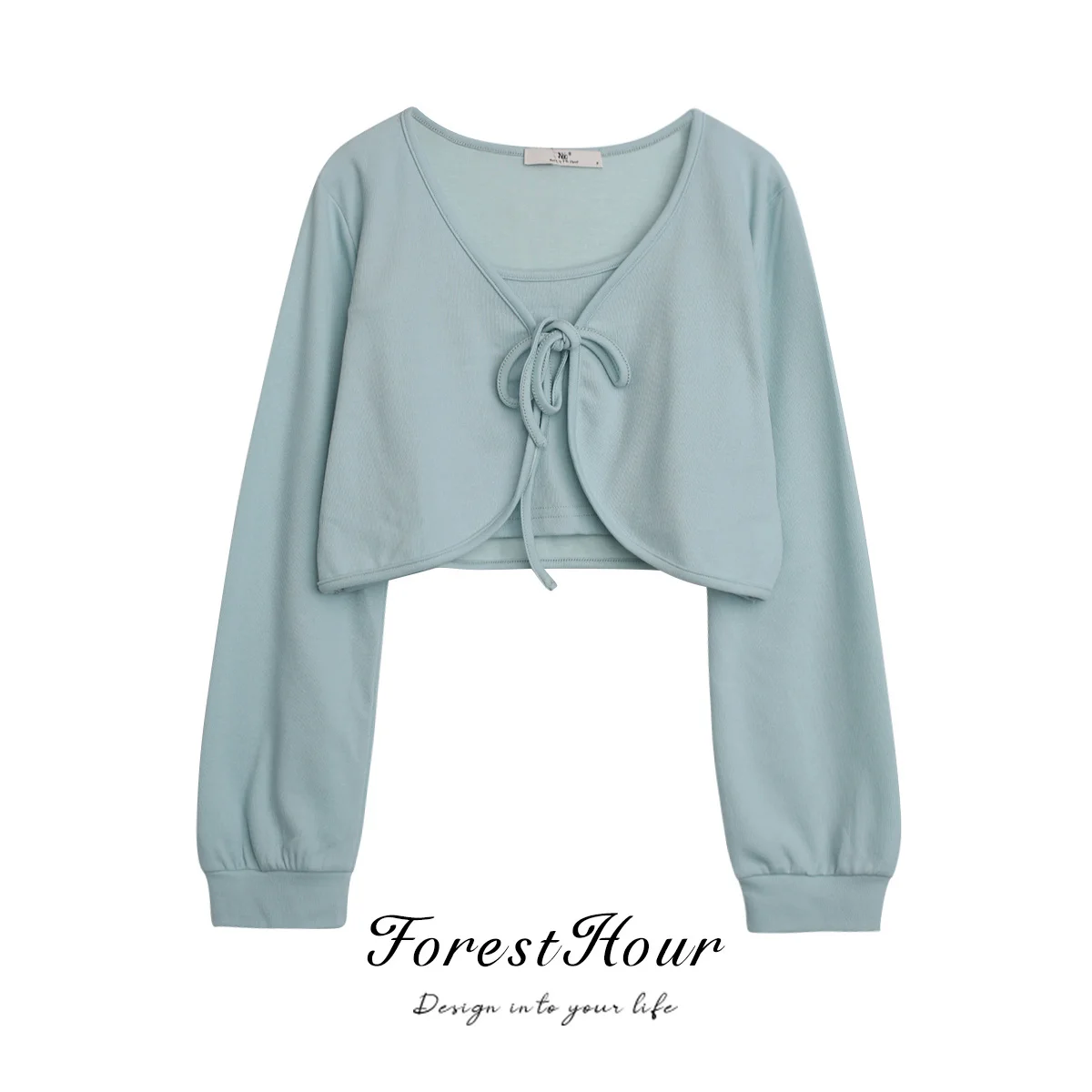 Кардиган Unif стильный нишевой короткий жилет на бретелях Топ с длинным рукавом