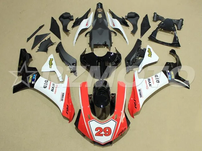 Популярные Новые ABS обтекатель комплект подходит для YAMAHA YZFR1 YZF R1 15, 16, 17, 18, YZF1000 Обтекатели красный 29