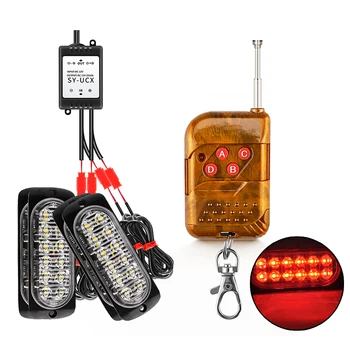 

Emergency Car lights Lamp 16 Modes 2 wire DC12-24V 18W 6500K 12LED Car Strobe