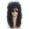 Grees – perruque synthétique longue noire pour homme, postiche bouffante, style Punk, en Fiber de haute température pour Halloween ► Photo 1/6