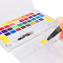 12/18/24/36 Цвета воды Цвет набор красок с водой арт Цвет перо твердый щетка для домашних животных Портативный для красящий пигмент для путешествий T7I5