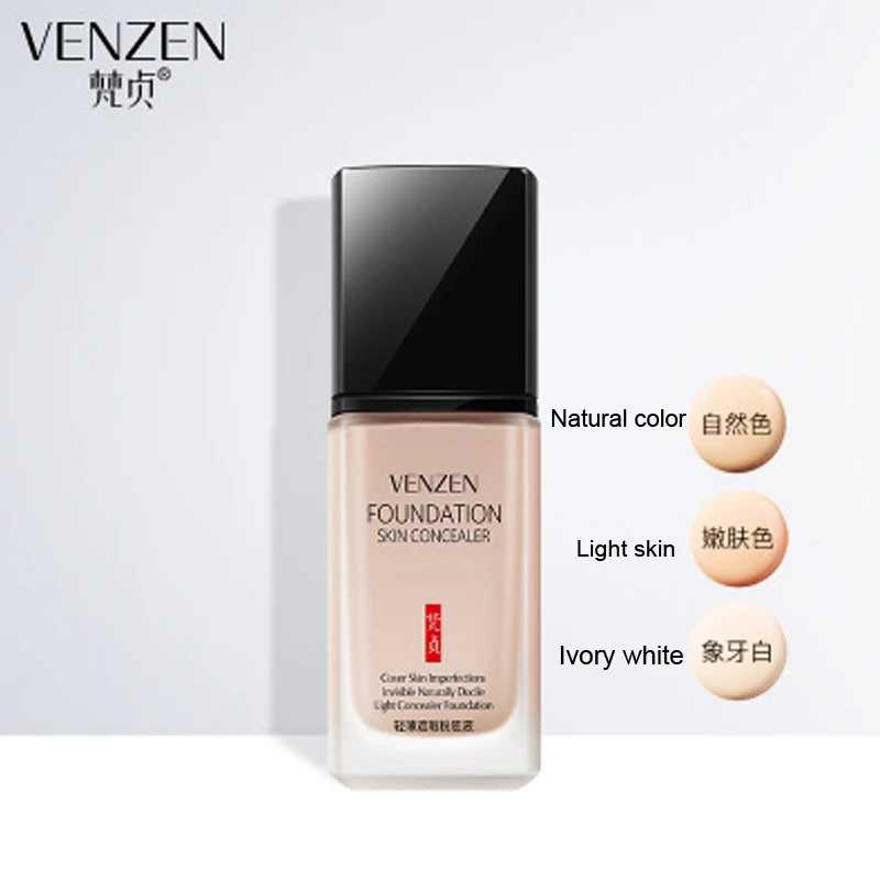 

VENZEN Light Concealer Foundation Liquid Brightening Complexion Concealer Refreshing Long Lasting Moisturizing BB Cream Makeup