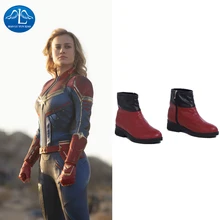 Manluyunxiao Марвел Капитан косплей женские короткие ботинки Marvel Carol Danvers женская кожаная обувь костюм на Хэллоуин для детей
