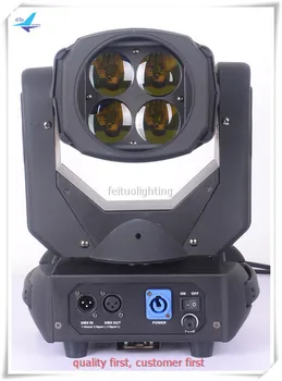 

E-8pcs High power 4x25w mini lyre beam moving head led beam light with macro effect