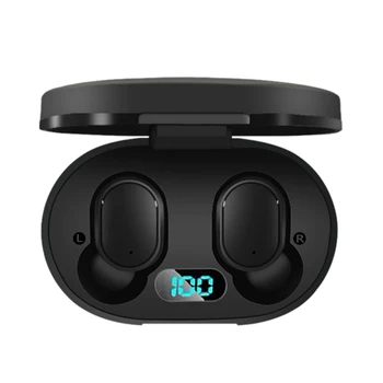 

A6L TWS Wireless Earphones LED Display Bluetooth V5.0 Headsets with Mic for Xiaomi Redmi for iPhone Huawei Samsung(Black)