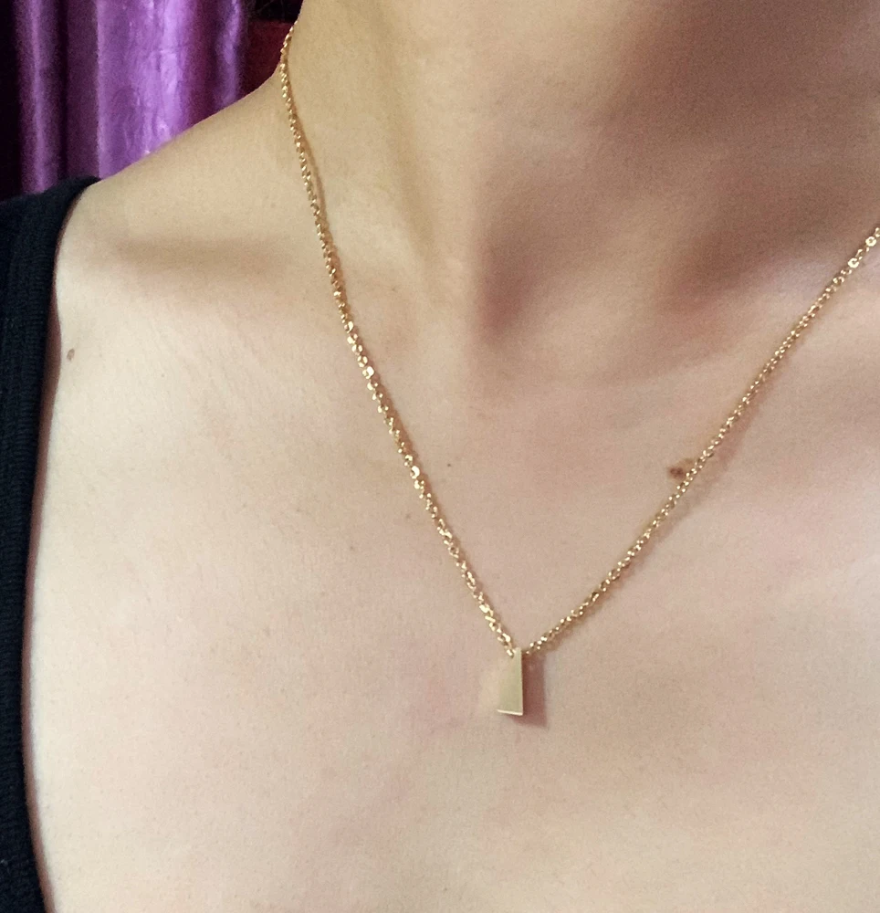 Цепочка Из Нержавеющей Стали с подвеской в виде Луны и треугольника|Ожерелья