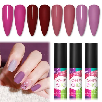 

WHID CHIC 5ml Matte UV Gel Nail Polish varnish Color Gel Long-Lasting Need Matte Top Coat Soak Off Nail Art UV LED Gel Varnish