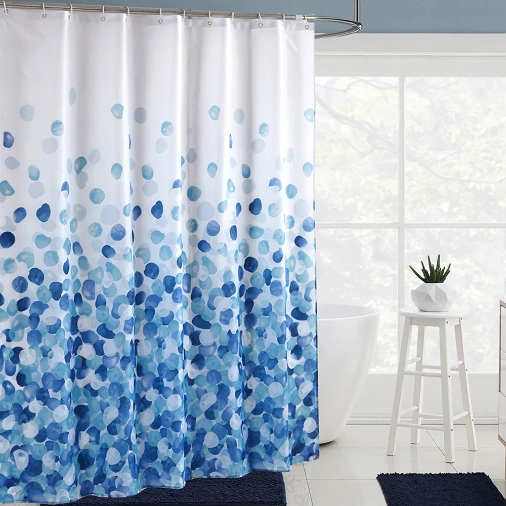 Thick Shower Curtain with 12 Hooks Ice Cube Colorful Waterproof Fabric Bath for Bathroom Home Decoration | Дом и сад
