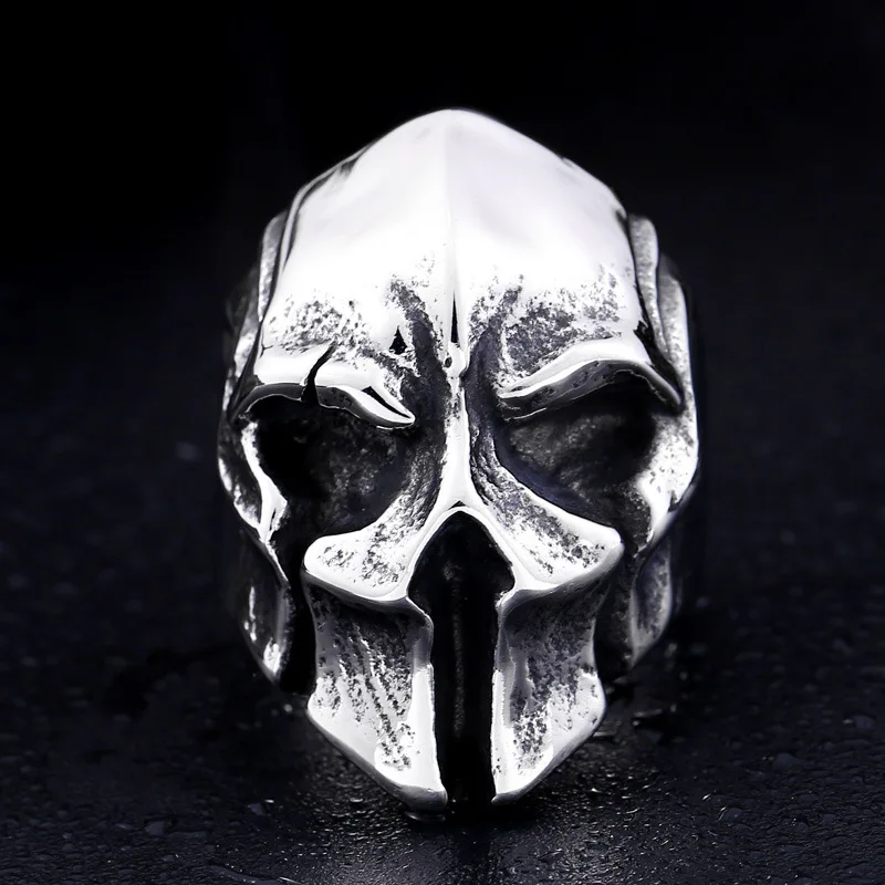 Exaggerated Warrior Skull Mask Ring Fashion Men Resizable ring set gold color rings stainless steel ring tibetan silver rings signet ring finger watch ring finger ring gold color ring chain ring half face ring amethyst zirconia ring silver ring opening ring fidget spinner ring sparkling heart ring tungsten ring adjustable rings zircon crystal ring wedding rings moissanite diamond ring color change ring wedding ring ceramic ring animal ring