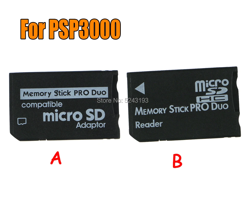 Мини карта памяти Pro Duo Card Reader Micro SD TF к MS адаптер для PSP 1000 2000 3000 конвертер Черный 1