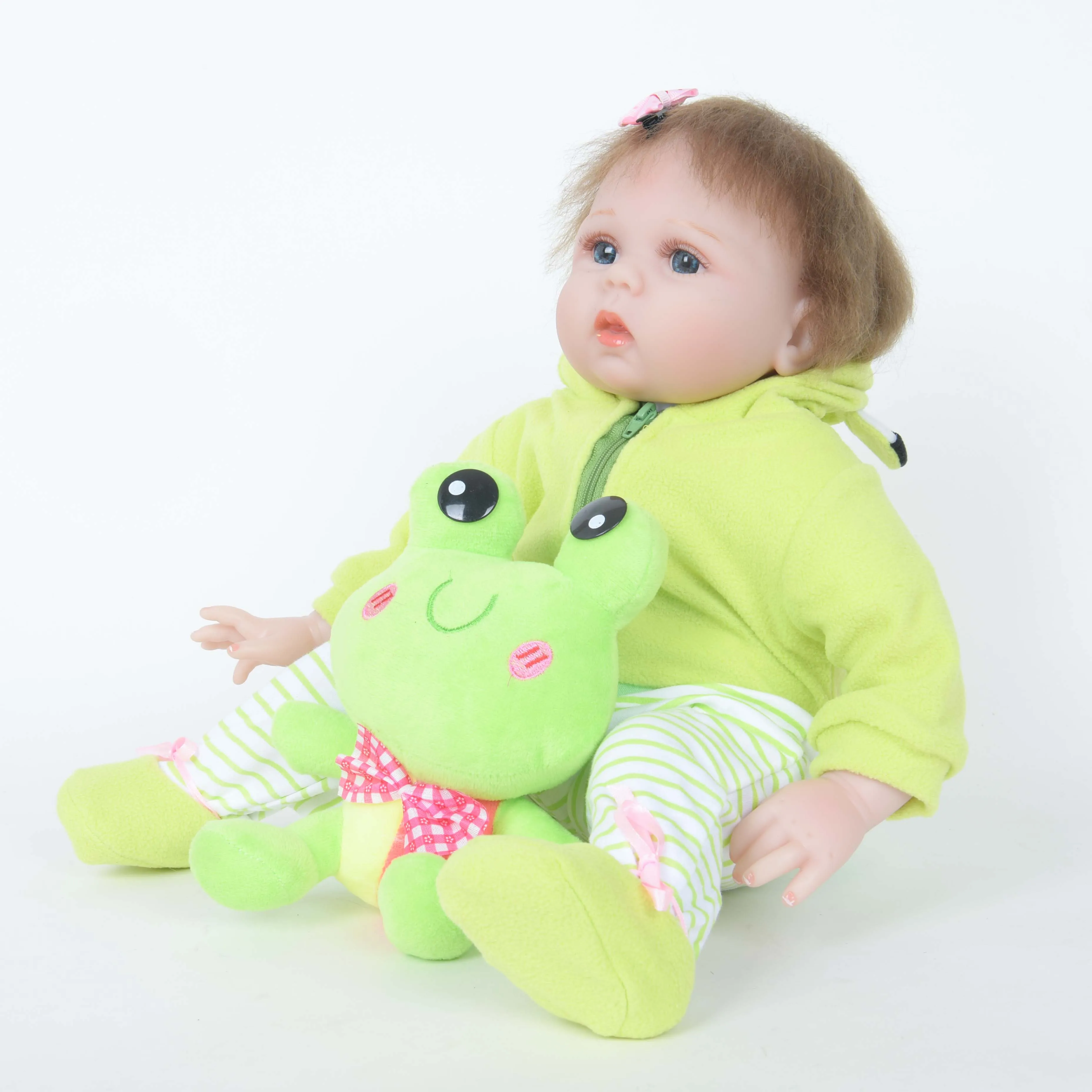 22 дюйма 55 см мягкие силиконовые Bebe Reborn Baby Doll Игрушки для ванной реалистичные куклы новорожденных Детская кукла «Принцесса» реалистичный ребенок игрушечный олень, детский приятель подарки