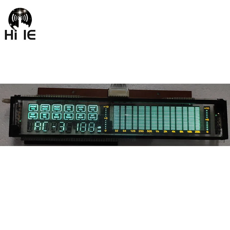 Mono Power Amplifier Panel VFD Display VU Meter Audio Level dB Meter Music Audio Spectrum Indicator with Transformer VFD7939