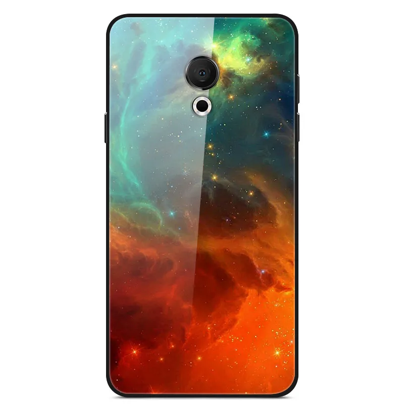 Для Meizu 15 Lite чехол 5,46 ''стекло твердая задняя крышка для Meizu15 Lite чехол 15 Lite чехлы для телефонов силикон бампер funda для Meizu M15 - Цвет: 24