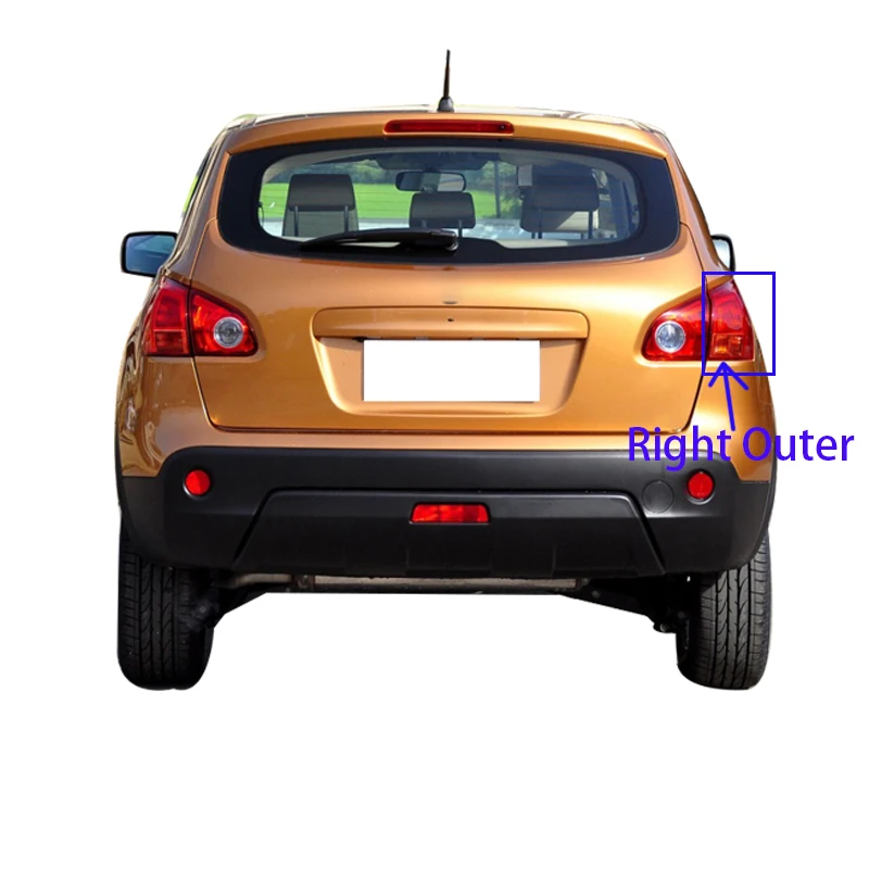 Внутреннее и внешнее хвост светильник задний фонарь для Nissan Qashqai Dualis J10 2008 2009 2010 2011 2012 2013 - Цвет: Right Outer