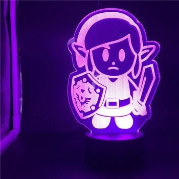 

Clock Base 3d Table Lamp The Legend of Zelda Link Unique Gift for Teenager Dropship Hot Selling Atmosphere Unique Decoration
