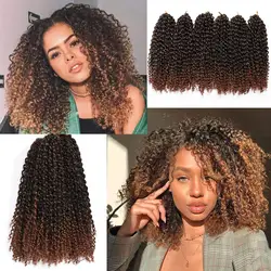 SAMBRAID  Passion Kinky Twist Crochet 8 Inch Braids Marlybob For Hair Synthetic Braiding Hair Extensions Marley for Afro Women