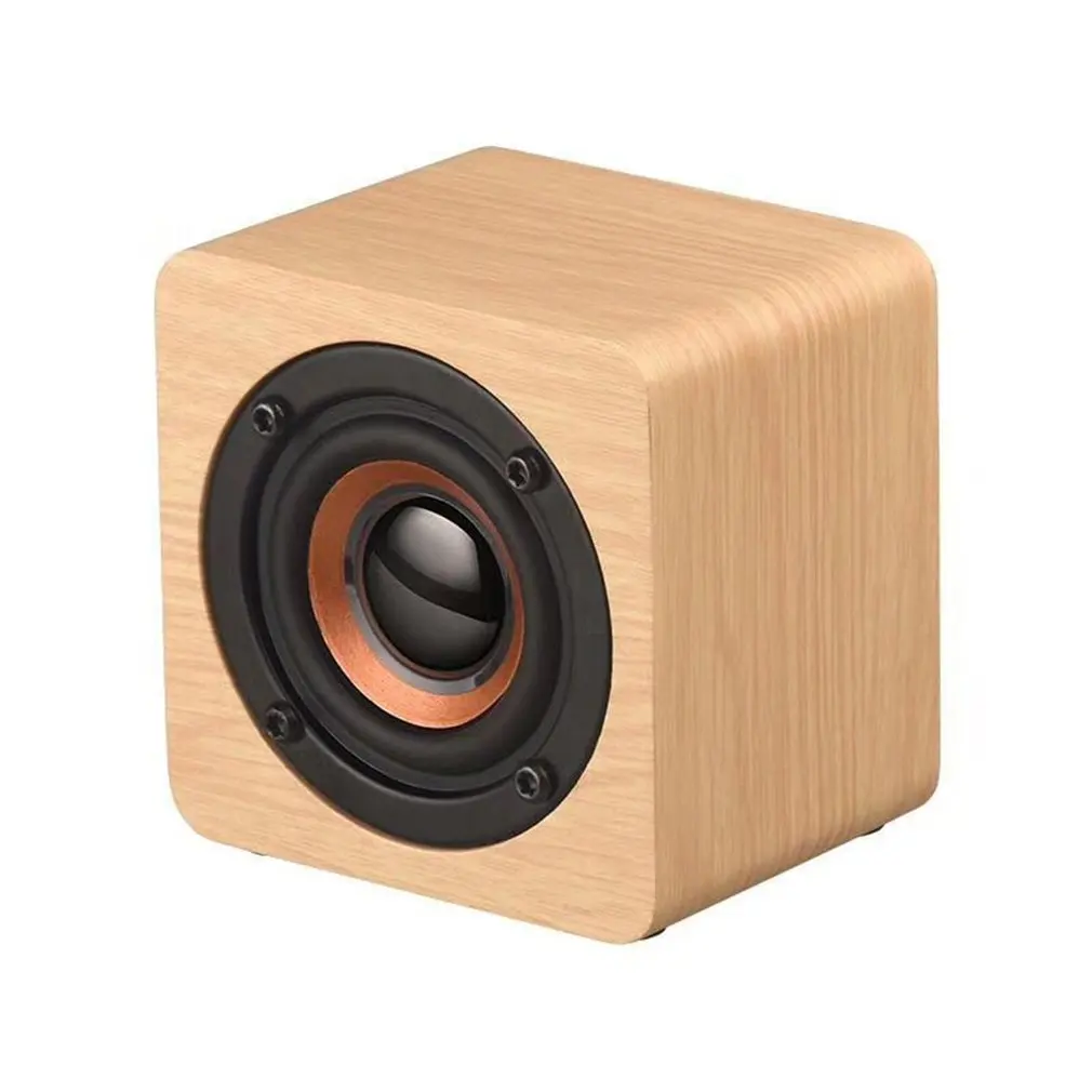 

2020 Round Portable Mini Wireless Bluetooth Speaker Wood Portable Bluetooth Speaker 4.2