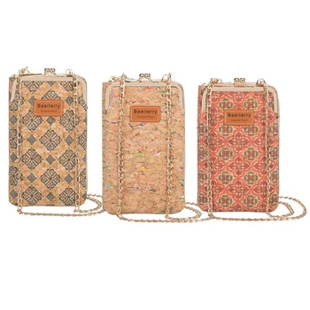 

Baellerry New Fashion Women Wallet Wood Grain Chain Bag Classic Women Wallet Zipper Brand Wallet