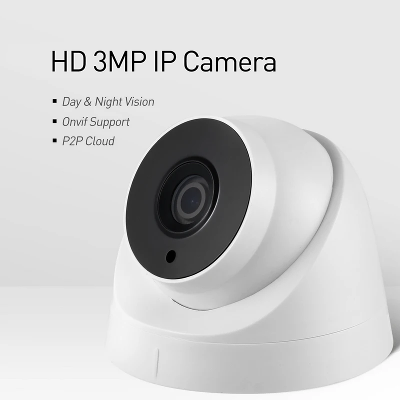 H.265, 3MP, 1296 P/1080 P, IP камера, ночное видение, массив, светодиодный, для безопасности, для помещений, купол, ONVIF, P2P, IP CCTV, видеонаблюдение, HD Cam система