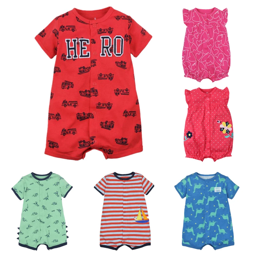 2020 Summer baby boys clothes cotton Jumpsuit Short sleeve Roupas Menino for Baby Boy Body suits , 0-24M kids rompers