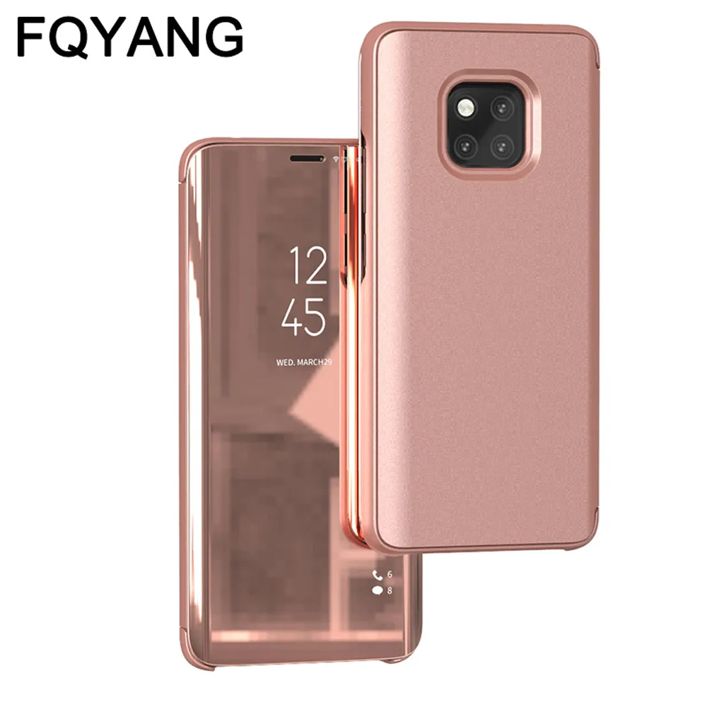 

Clear View Mirror Flip Phone Case For HUAWEI P30 LITE P30 PRO P30LITE P30PRO MATE20 MATE 20 PRO X P Smart 2019 Honor8X Cover