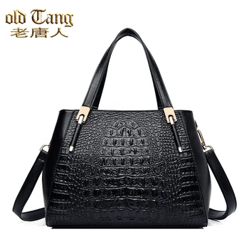 

OLD TANG Luxury Brand Handbags New Crocodile Pattern Pu Leather Crossbody Bags for Women 2020 Designer Shoulder Bags Sac A Main