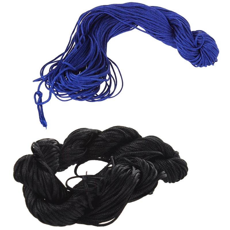 2 рулона 25 м нейлоновый шнур нить китайский узел Макраме Rattail браслет Плетеный