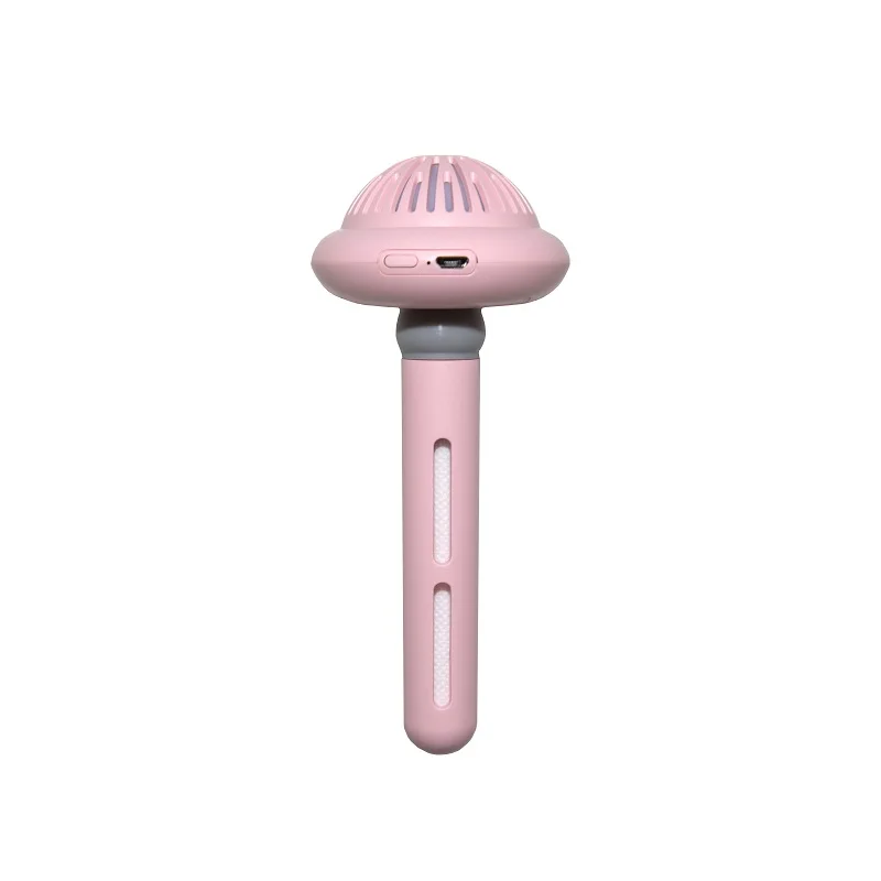 pink Портативный USB увлажнитель гибкий с светодиодный воздушный Ароматический диффузор мини-вентилятор удобный диффузор для автомобиля - Цвет: pink