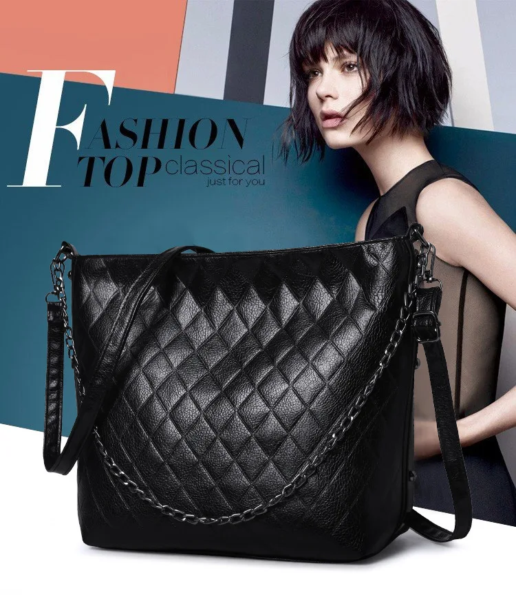 

Europe And America Women's 2019 New Style chao yang Gas Handbag Versatile Crossbody Bag Large Capacity Rhombus Chain Bag Large B