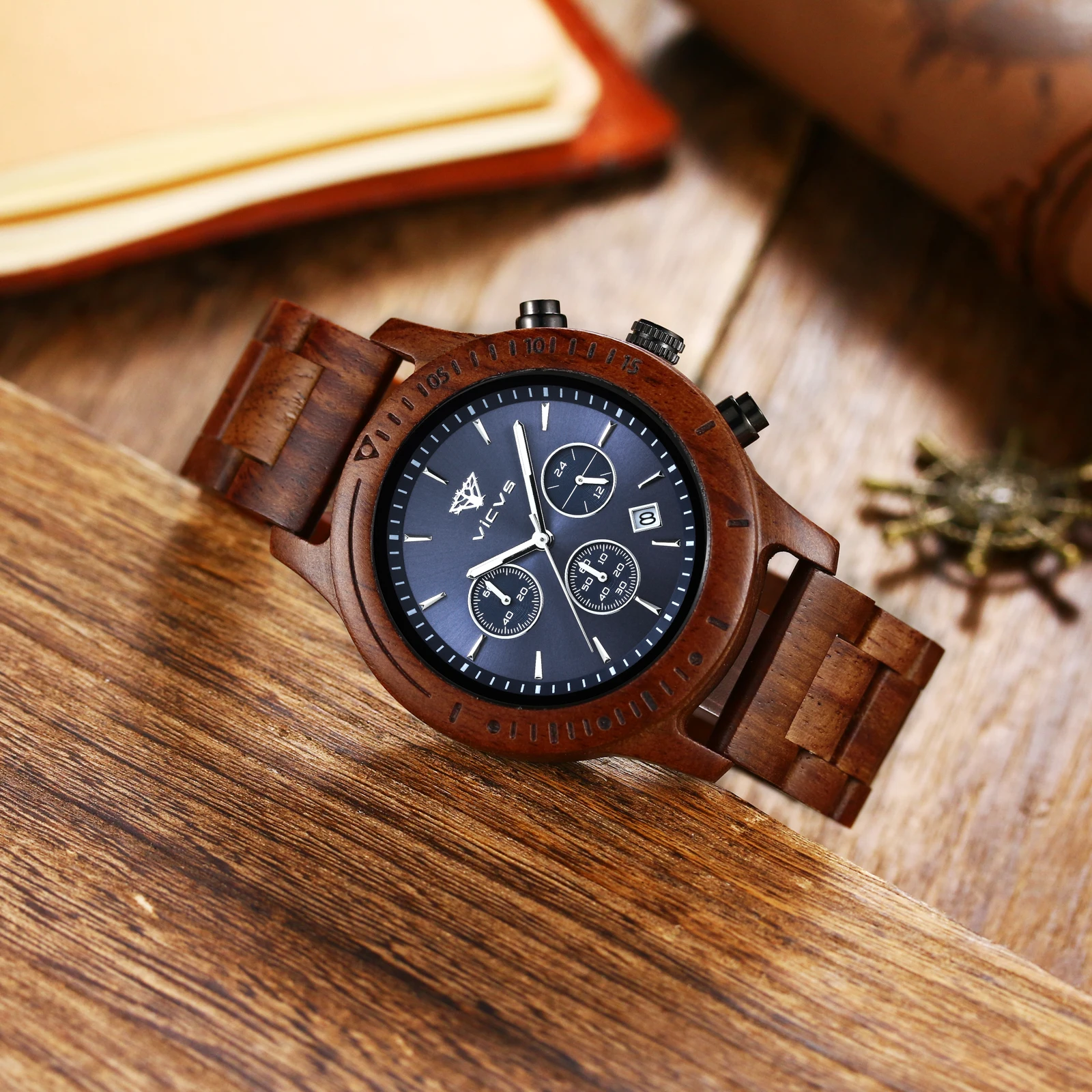 relojes automaticos para hombre Wooden Watches For Men Wrist Wood Strap Quartz Watch Husband Gift Relogio Masculino