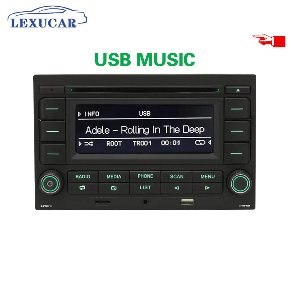 Bluetooth RCN210 CD-плеер зеленый светильник автомобильный Радио USB MP3 AUX 31G 035 185 для VW Skoda Polo 9N Golf Jetta MK4 Passat B5 RCN 210