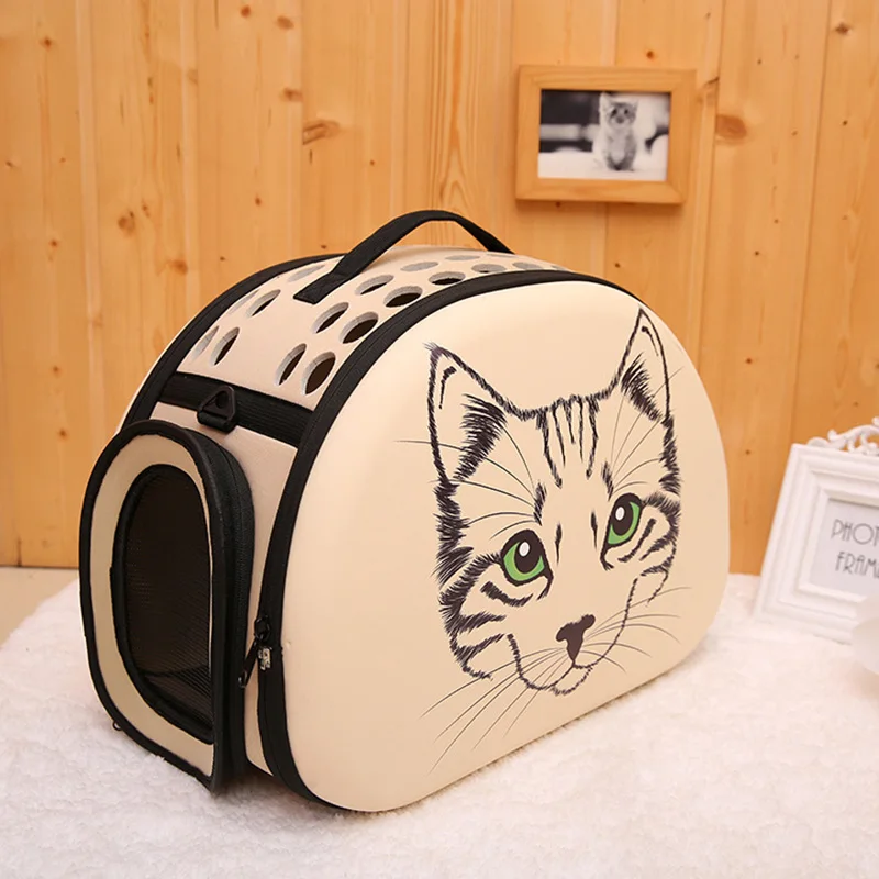 3D Cartoon Cats Pattern Portable Dog Carrier Bag Foldable Pouch Travel Bag Shoulder Bags Pet Puppy TB Sale