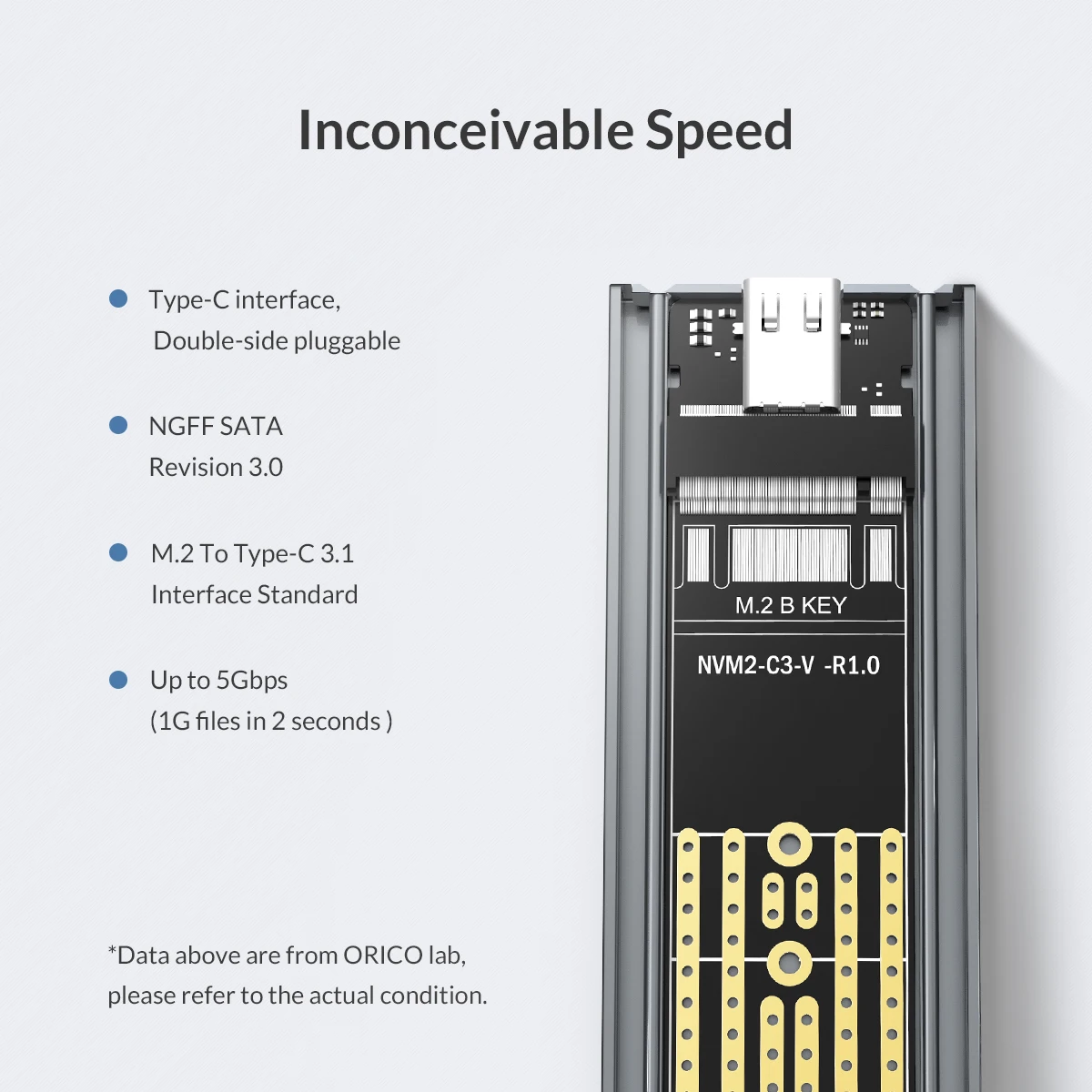 ORICO NGFF M.2 SSD корпус M2 SSD чехол USB3.1 type-C 5 Гбит/с Поддержка 2 ТБ емкость SSD чехол для Windows/Mac/Linux
