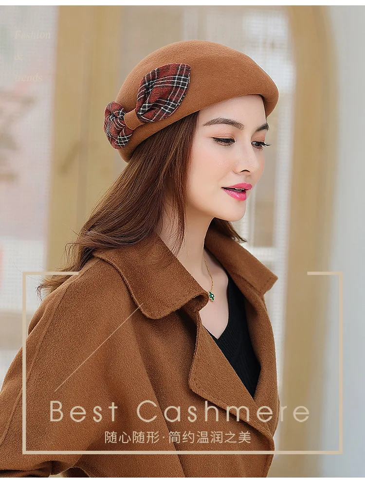 Wool Fascinator Hat For Women Felt Pillbox Hats Ladies Vintage Beret Cap Cocktail Fashion Wedding Derby Fedora Chapeau Femme
