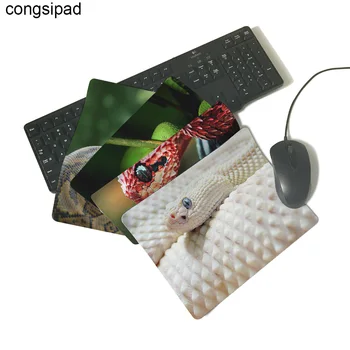 

congsipad Unique Design White Snake Anti-slip Mouse Pad Fashion Slim Pads Mice Mat Not Overlock MousePad make your own mouse mat