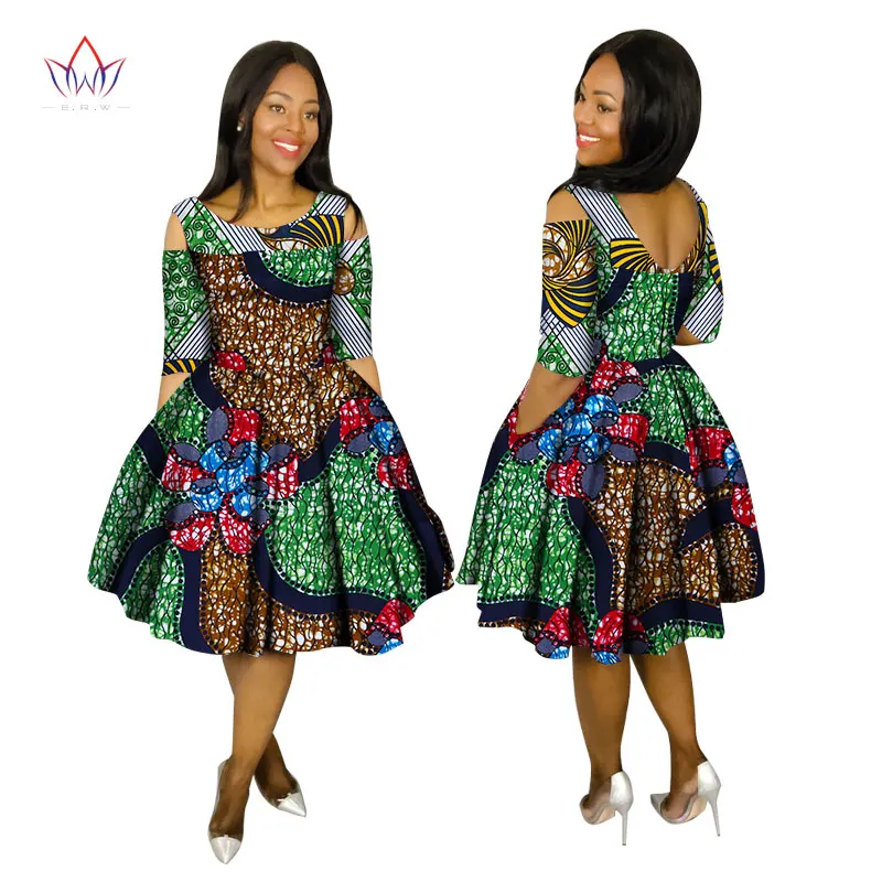 13 Летние платья плюс Размеры Для женщин модное платье 6XL Vestidos De Festa Longo одежда с круглым вырезом африка печати одежда brw WY1503 - Цвет: 13
