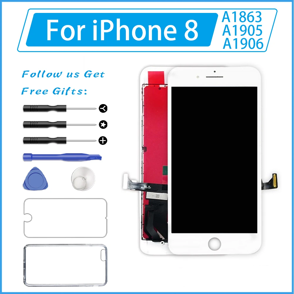 AAAAA ЖК экран Замена для iPhone 8 4 7 &quot3D Force сенсорный дисплей Plus 5 без битых пикселей с