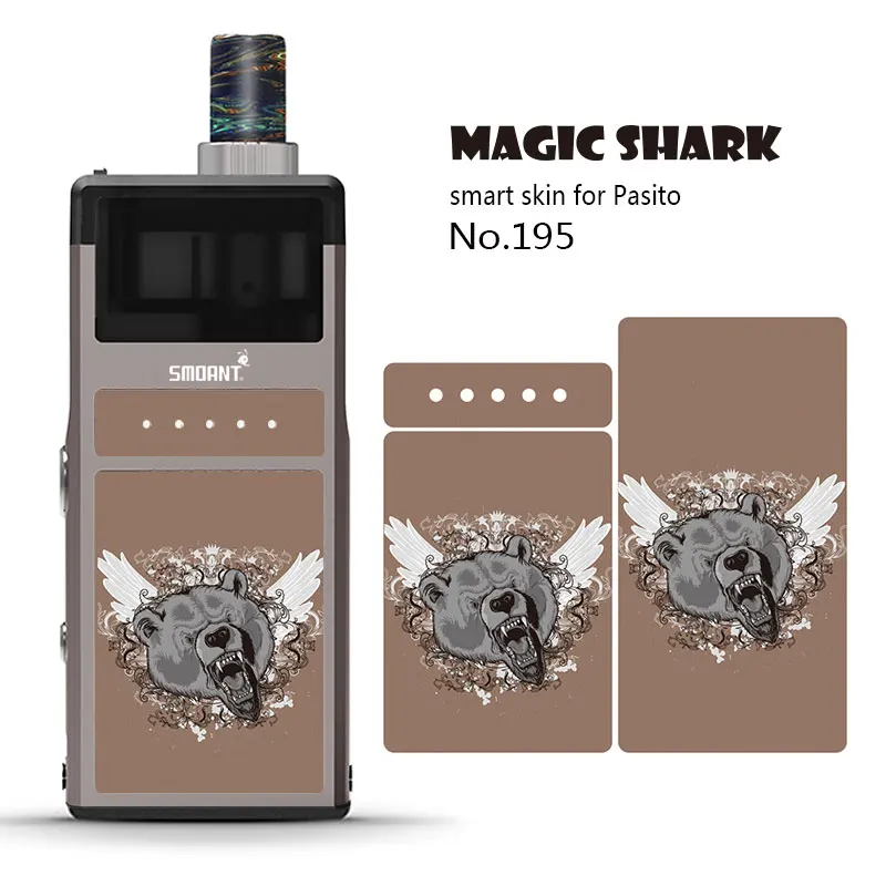Чехол из ПВХ с принтом Magic Shark 2.5D Bear Lion Joker Stone наклейка для Pasito пленка Smoant 183