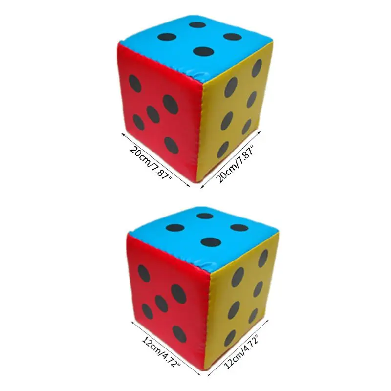  20/12cm Super Large Dice Colorful Six Sided Sponge Party Game Props Teaching Aid P31B - 4000385305590