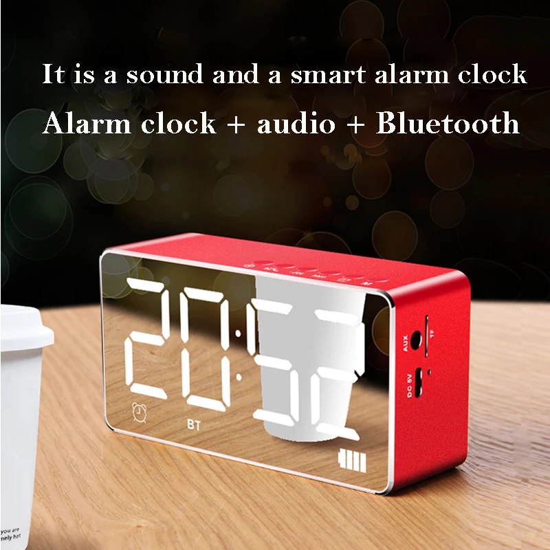 Bluetooth Колонка Orunjo Q31 с зеркальным светодиодным цифровым дисплеем и