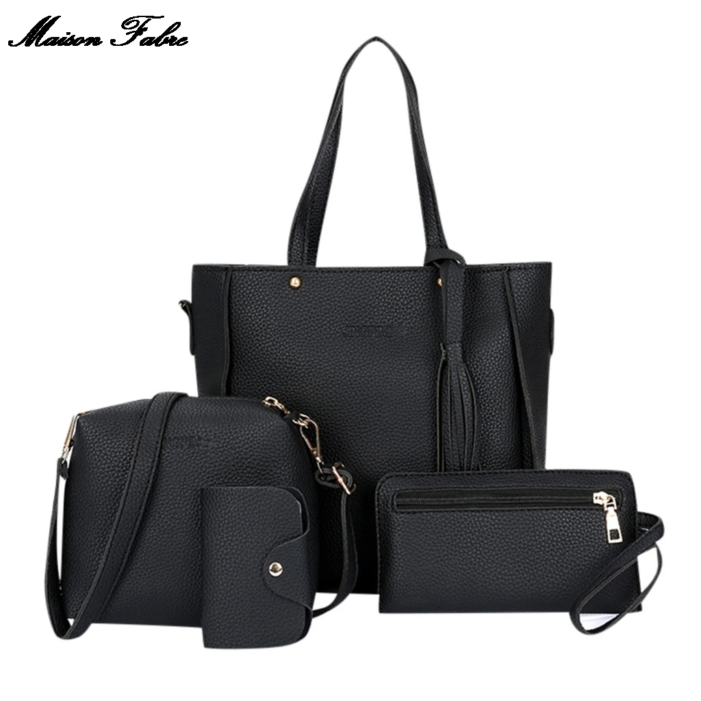 

Maison Fabre Four-Piece Shoulder Bag Women Messenger Bag Women Wallet Handbag Bags For Women 2019