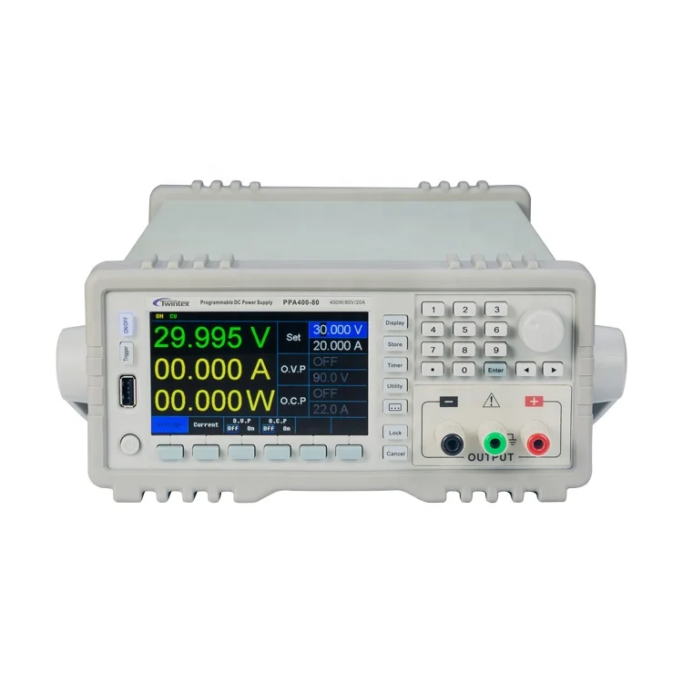 US $1.500.00 PPA40080 1mVrms High Precision Programmable DC 400W 20A Auto Range Output Laboratory 80V Power Supply