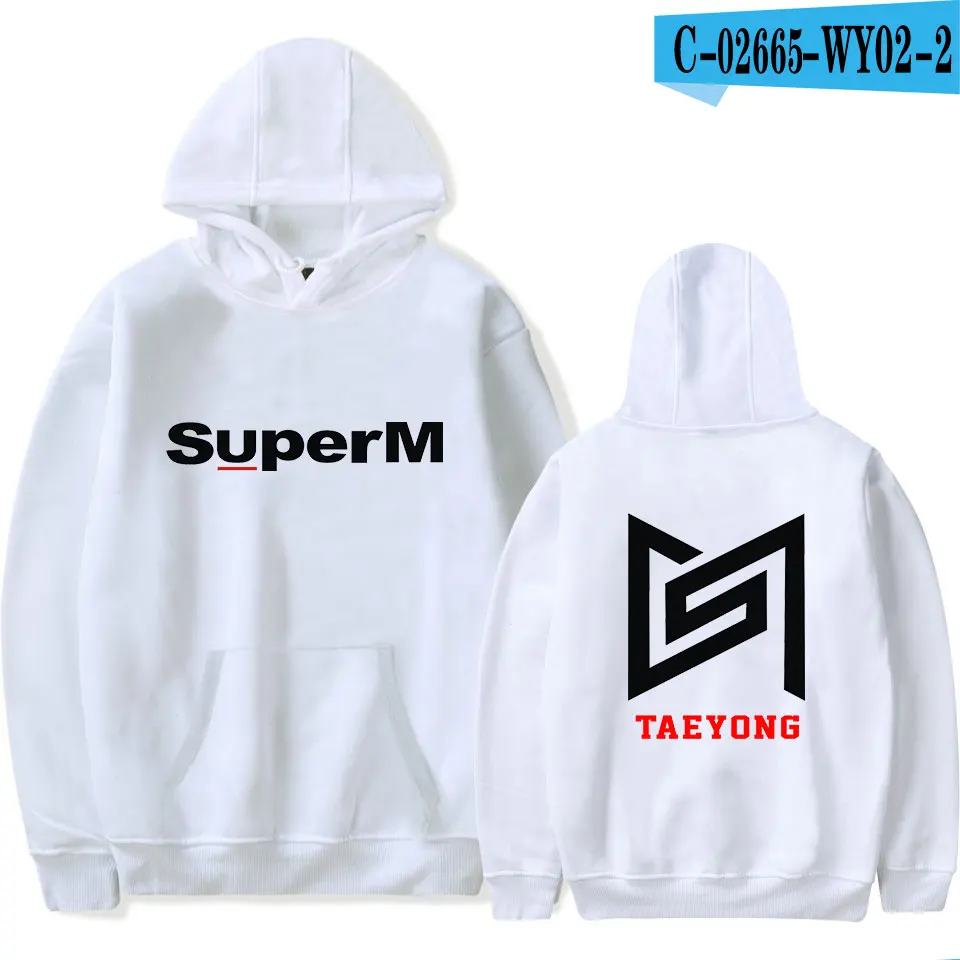 Новинка SuperM толстовка модная Дамская Мужская Толстовка Красная удобная куртка Осень Зима Мальчики и девочки мода SuperM пуловеры - Цвет: As picture
