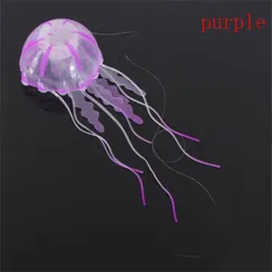Vibrant Glowing Jellyfish Aquarium Decor - Mini Submarine Ornament (PURPLE)