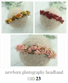 Baby Headband With Flower Girl Photo Shoot Newborn Photography Props For Studio  Princess Headwear Flower Hair Accessories crochet baby accessories