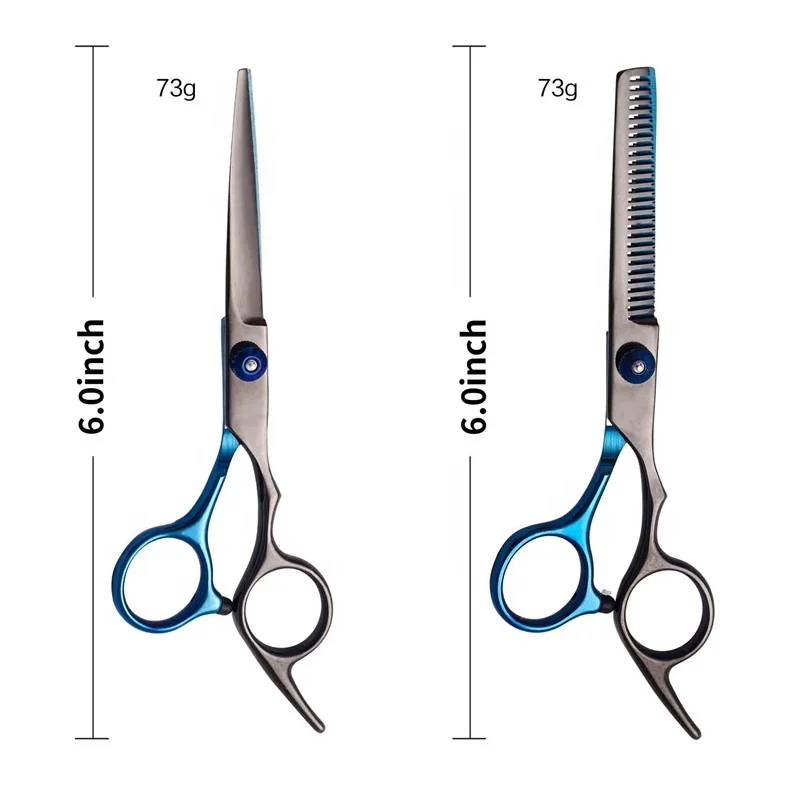 corte de aço inoxidável tesoura barbeiro conjunto cabelo sistores profissional
