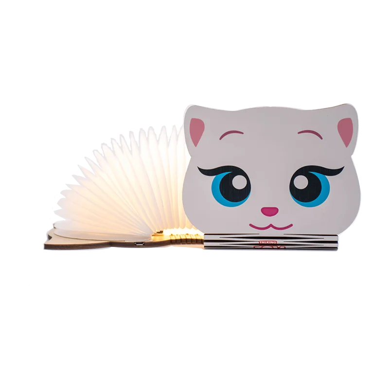 Ночной светильник для сна, говорящая книга, кот Анжела, светодиодный, Говорящий Том и фриднс, украшение для спальни, подарок для детей - Цвет: Angela Head