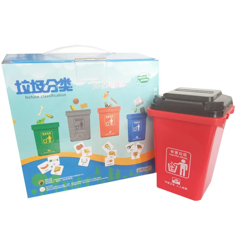 

Douyin Hot Selling 2019 Garbage Compartmental Major Combat Children CHILDREN'S Early Education Puzzle Toy Garbage Can Environmen