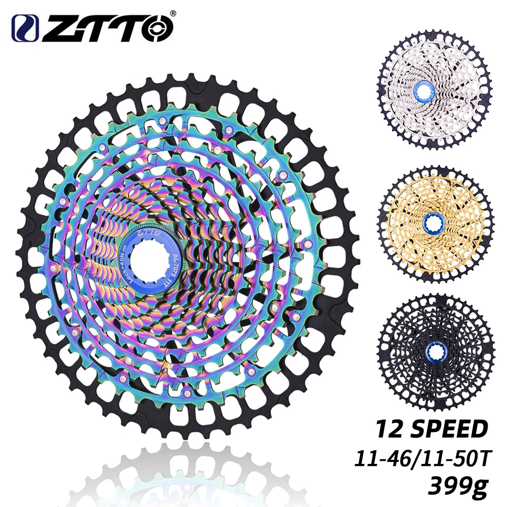 ZTTO MTB 12 Speed 11-50 Cassette HG Standard 11-46T 12v k7 Ultralight Full Steel Lightweight 12s 12speed Sprocket Ultimate