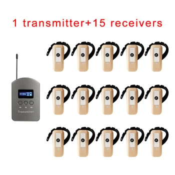 

Wireless Tour Guide System ( 1 Transmitter + 15 Receivers + 1 Charger ) For Travel Agency / Church / Teaching / Visiting etc.
